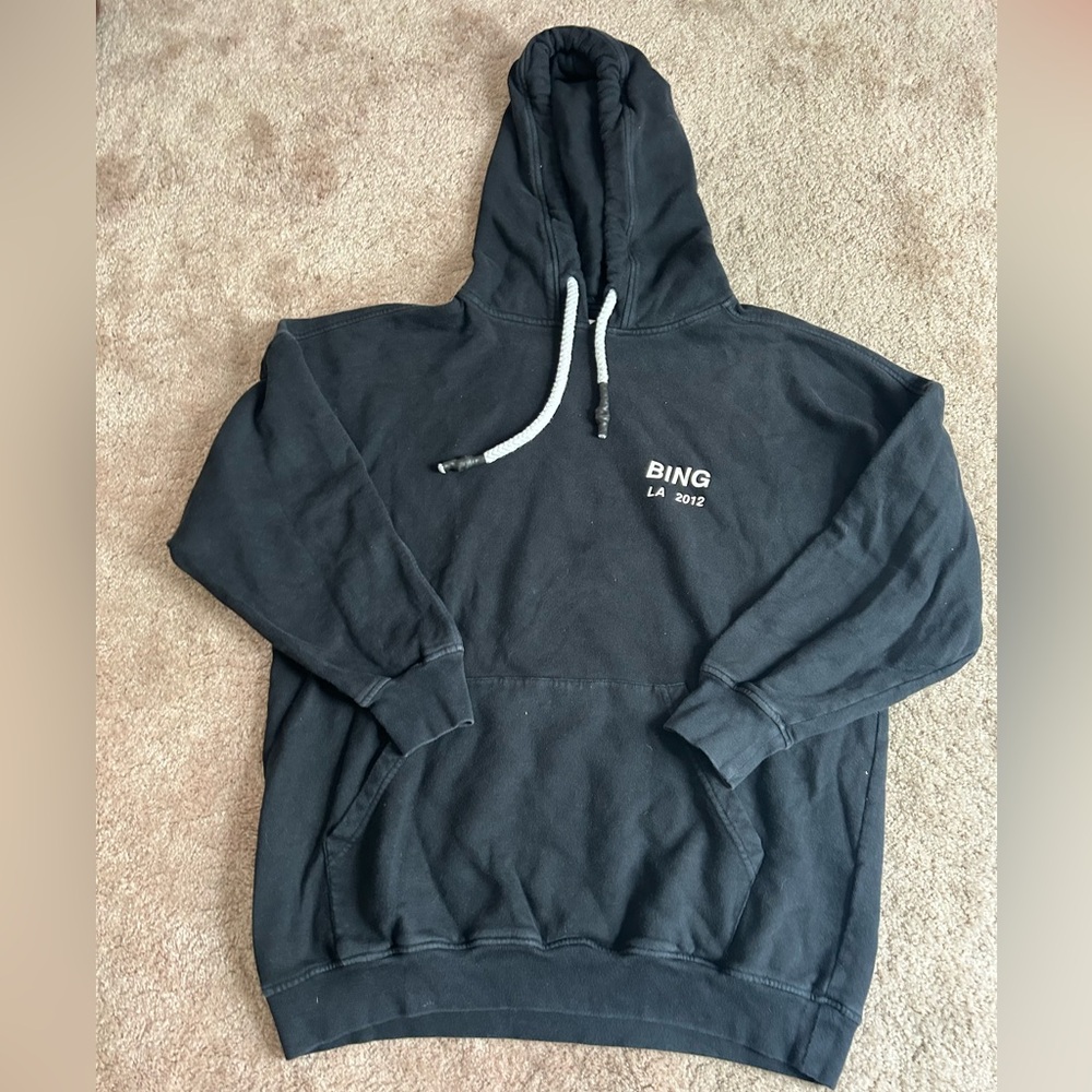 Anine Bing Black Logo Lottie Hoodie XS/S - Picture 5 of 12